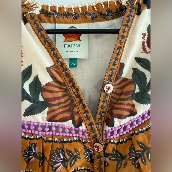 Farm Rio Anika Botanical Ruffled Mini Dress - Picture 6 of 7